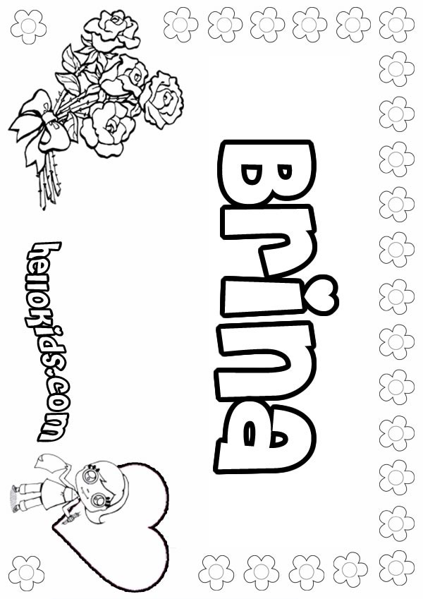 name coloring pages for kids - photo #44