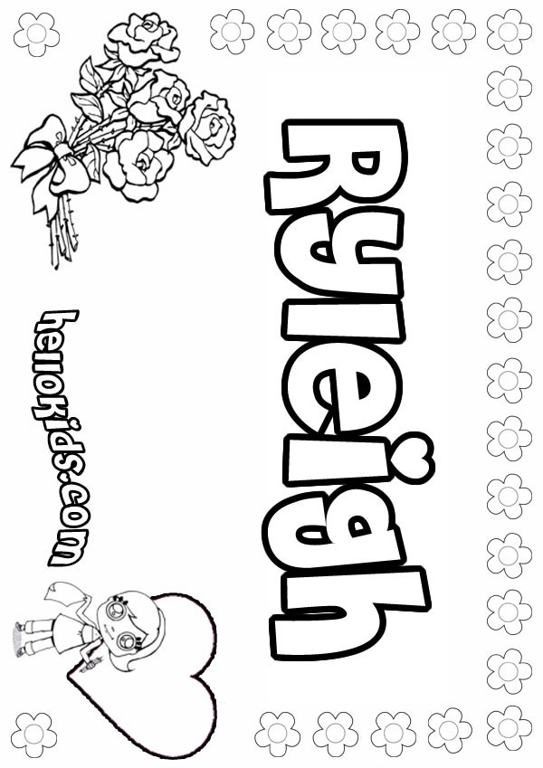 name coloring pages for kids - photo #49