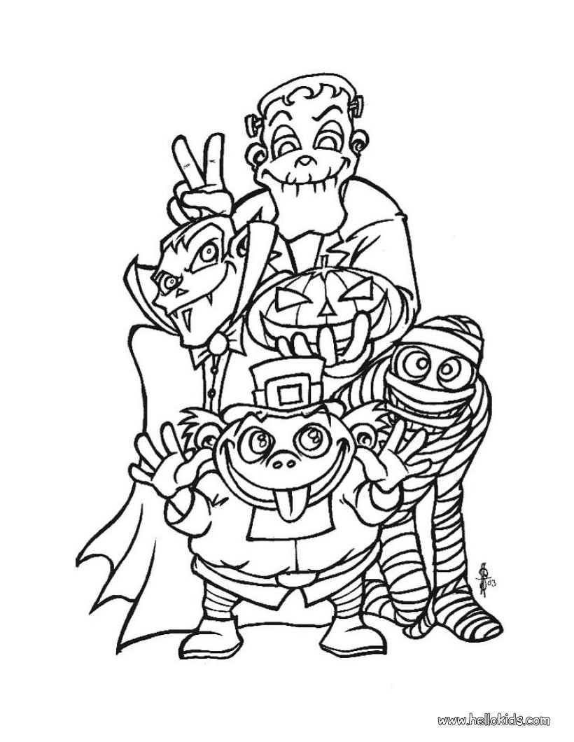halloween scenery coloring pages - photo #9