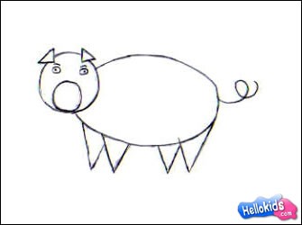 drawing a pig