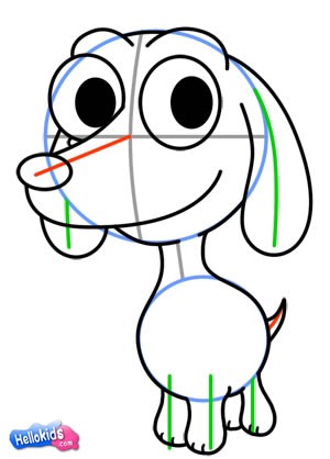 how to draw cartoon dog face. how-to-draw-dog-10