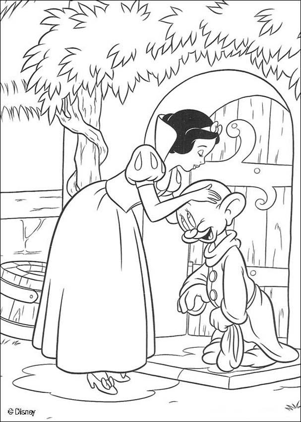 snow white coloring pages for kids. Snow White with Dopey