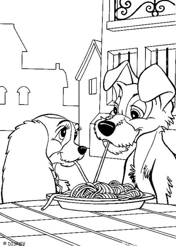lady and the tramp christmas coloring pages - photo #41