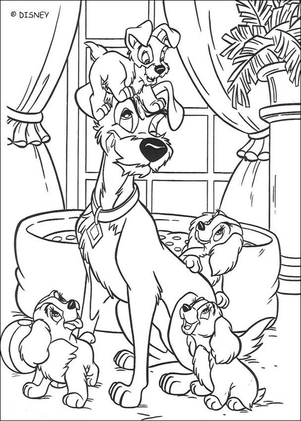 lady and the tramp christmas coloring pages - photo #36