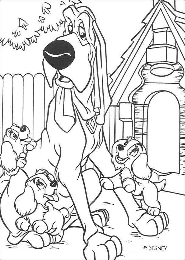 lady and the tramp christmas coloring pages - photo #22