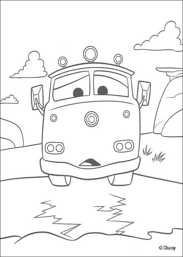 Cars coloring pages  Red the fire truck