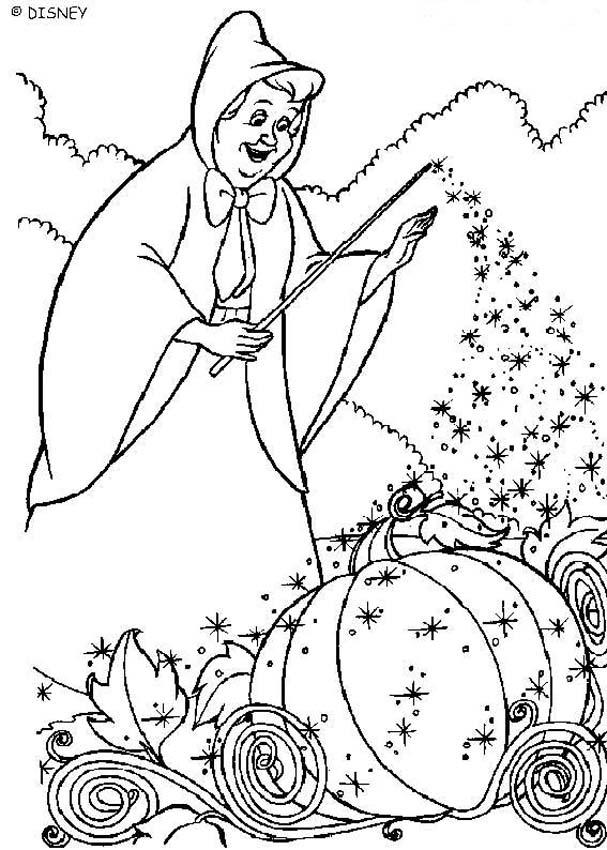 fairy godmother from cinderalla coloring pages - photo #9