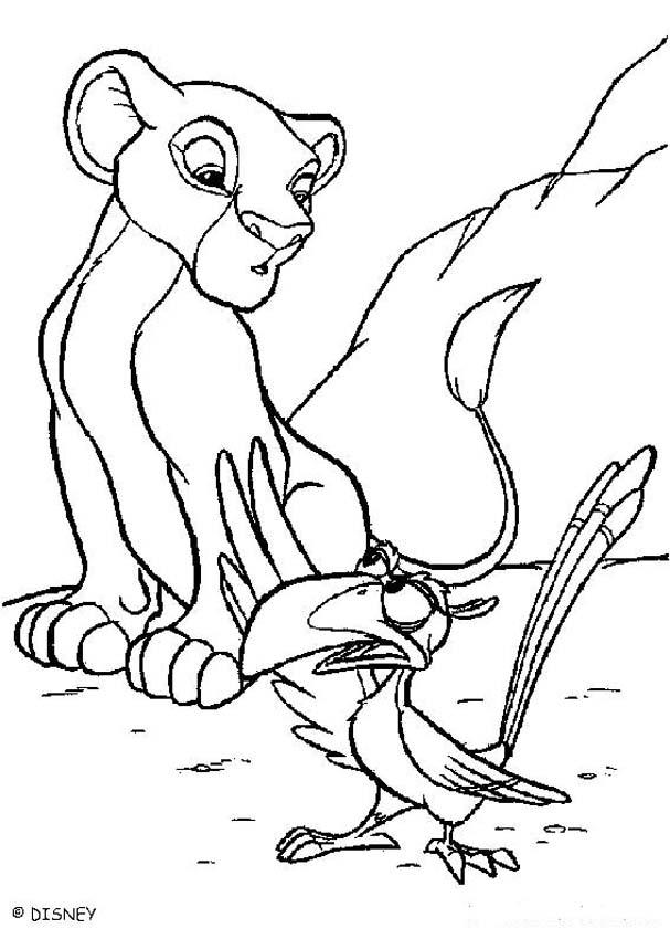 zazu lion king coloring pages - photo #20