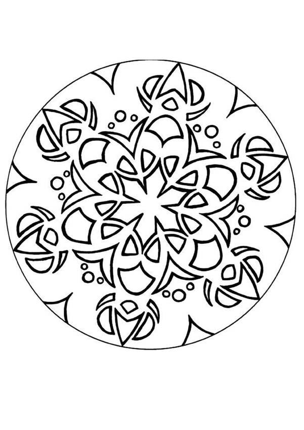 Oriental Mandala coloring page - Mandalas for ADVANCED : hellokids.com