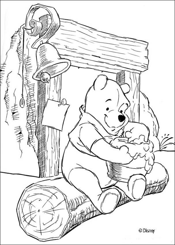winnie pooh coloring pages birthday. Print out and color it.